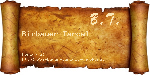 Birbauer Tarcal névjegykártya